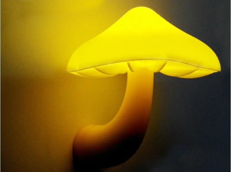 LED Night Light Room Decor Mushroom Wall Socket Lights Lamp for Kids Child Baby Light-controlled Sensor EU US Plug  (18)