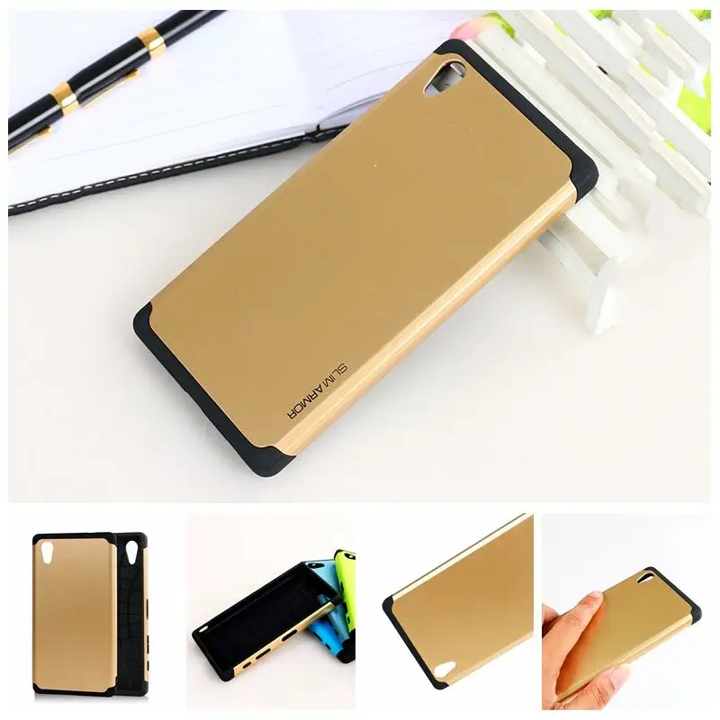 

Best quality Double Tough Anti-knock SLIM ARMOR Case For Sony xperia Z5 5.2 inch cell phone protective silicone cover +1pcs film