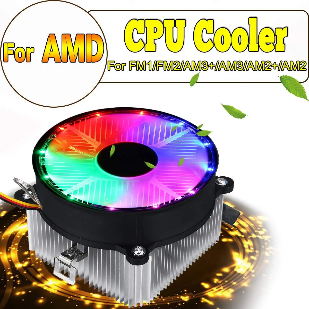 S SKYEE cpu кулер охлаждающий вентилятор светодиодный радиатор охлаждения тихий 3Pin вентилятор Радиатор универсальный для AMD FM1/FM2/AM3+/AM3/AM2+/AM2