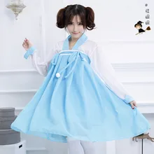 Китайский стиль милый медведь/кошка Лолита платье костюм для косплея