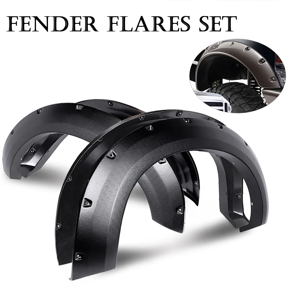 

Wheel Eyebrow Fender Flares Proof Cover Guard Mudguards Protector Trim Set For Ford F250 F350 Superduty Styleside Body Kits