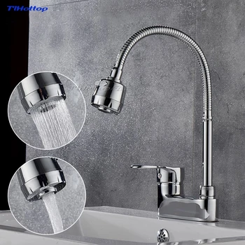 

Solid Mixer Cold flexible Single lever Hole Water Tap Kitchen Faucet