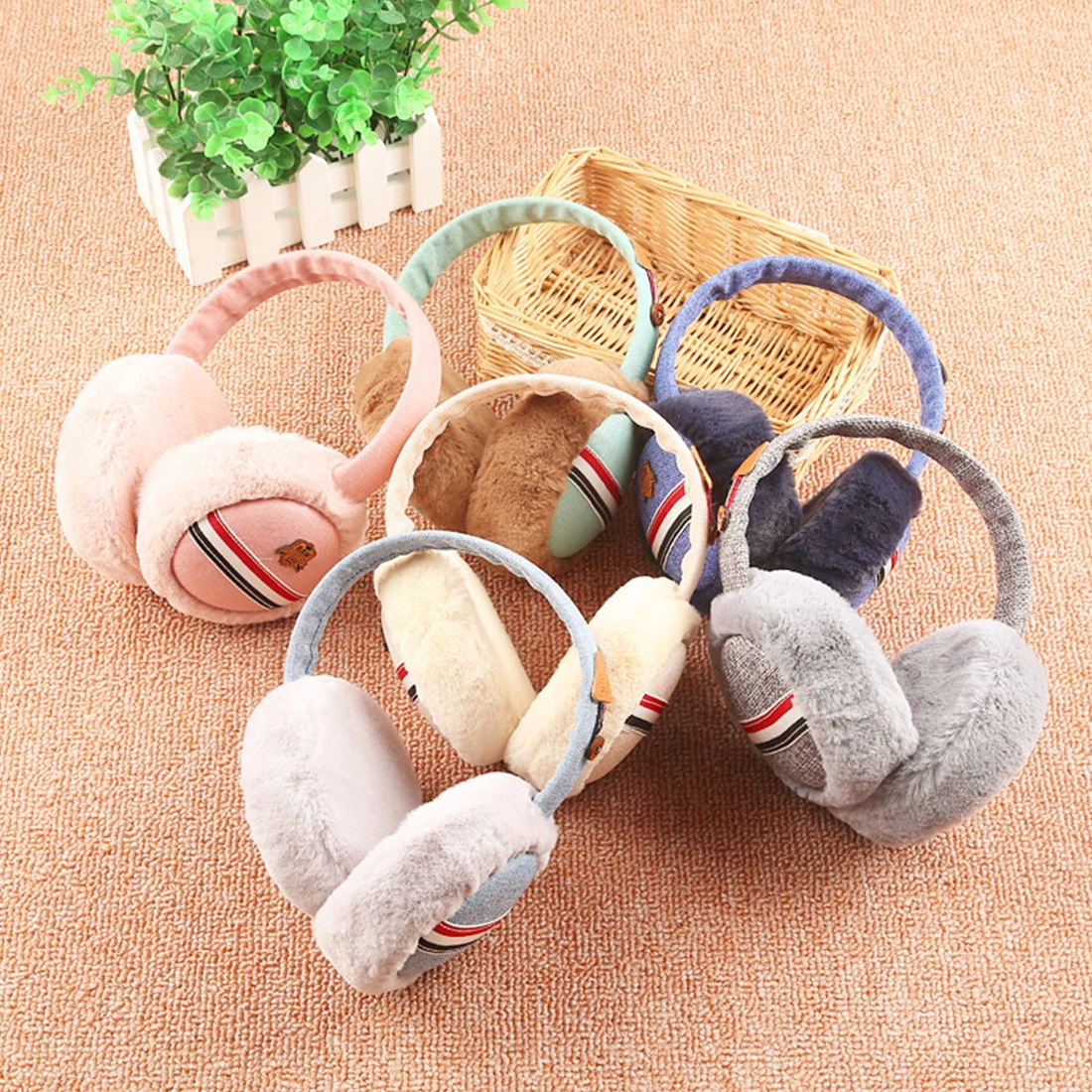 New Winter Ear Covers For Women Warm Trendy Fur Earflap Girl Ultralarge