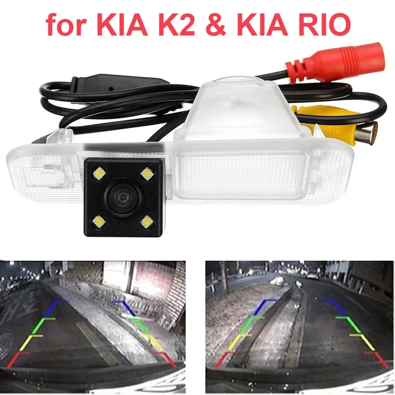 Goedkoop Nachtzicht Auto Achteruitrijcamera Reverse Back Camera Achteruitkijkspiegel Parking Voor Kia K2 RIO Sedan met Gids Lijn waterdichte