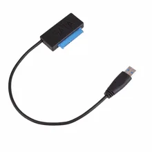 USB 3.0 to SATA External Converter Adapter Cable For 2.5″ HDD Hard Disk SATA III 35cm Black Plastic