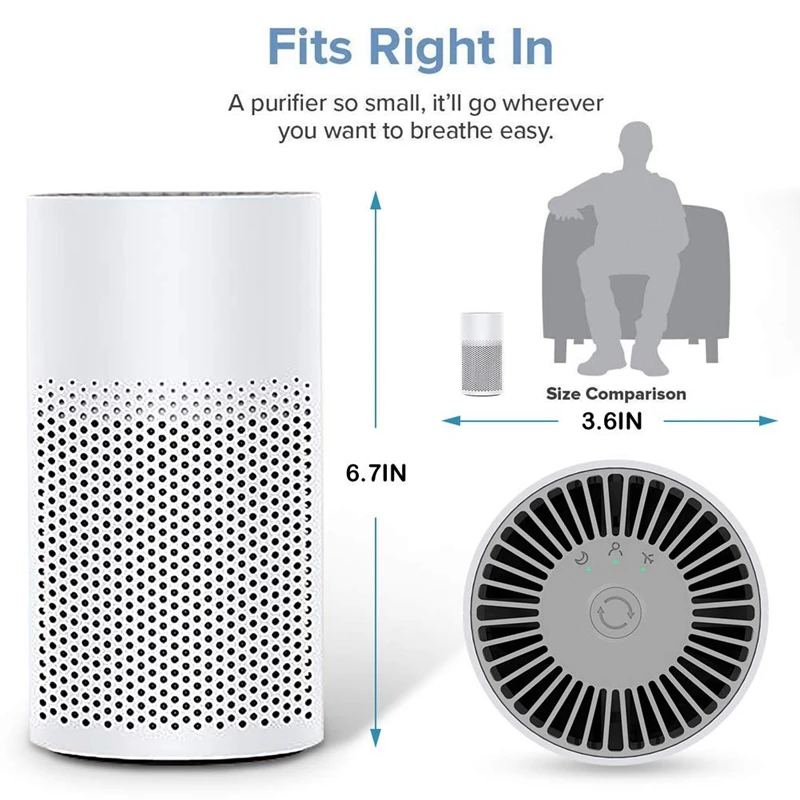 3 в 1 мини-очиститель воздуха с фильтром-Портативный тихий мини-очиститель воздуха персональный настольный Ионизатор-воздухоочиститель, для дома, работы, O