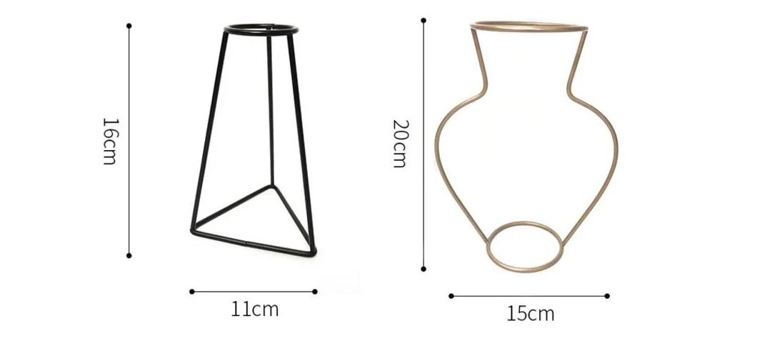 Скандинавские железные вазы для растений, стеллажи для цветов, ваза для сада, Современная креативная Ваза Для Новогоднего декора, аксессуары для украшения дома