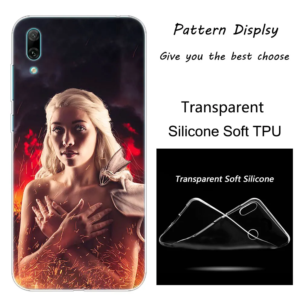 Горячая Распродажа силиконовый чехол для телефона daeneris Targaryen Game of Throne для huawei mate 10 20 Lite Pro Enjoy 9S Y9 Y7 Y6 Y5 Pro - Цвет: 012