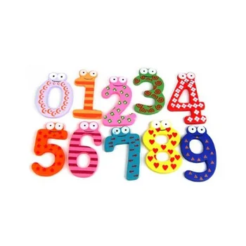 

Perfect-Funky Fun Colorful Magnetic Numbers Wooden Fridge Magnets Kids Educational toys
