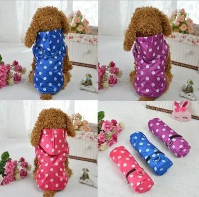 

Dog raincoat dog raincoat color wave raincoat Dog Raincoat Puppy Rain Coat with Hood Reflective Waterproof Dog Clothes Soft Brea