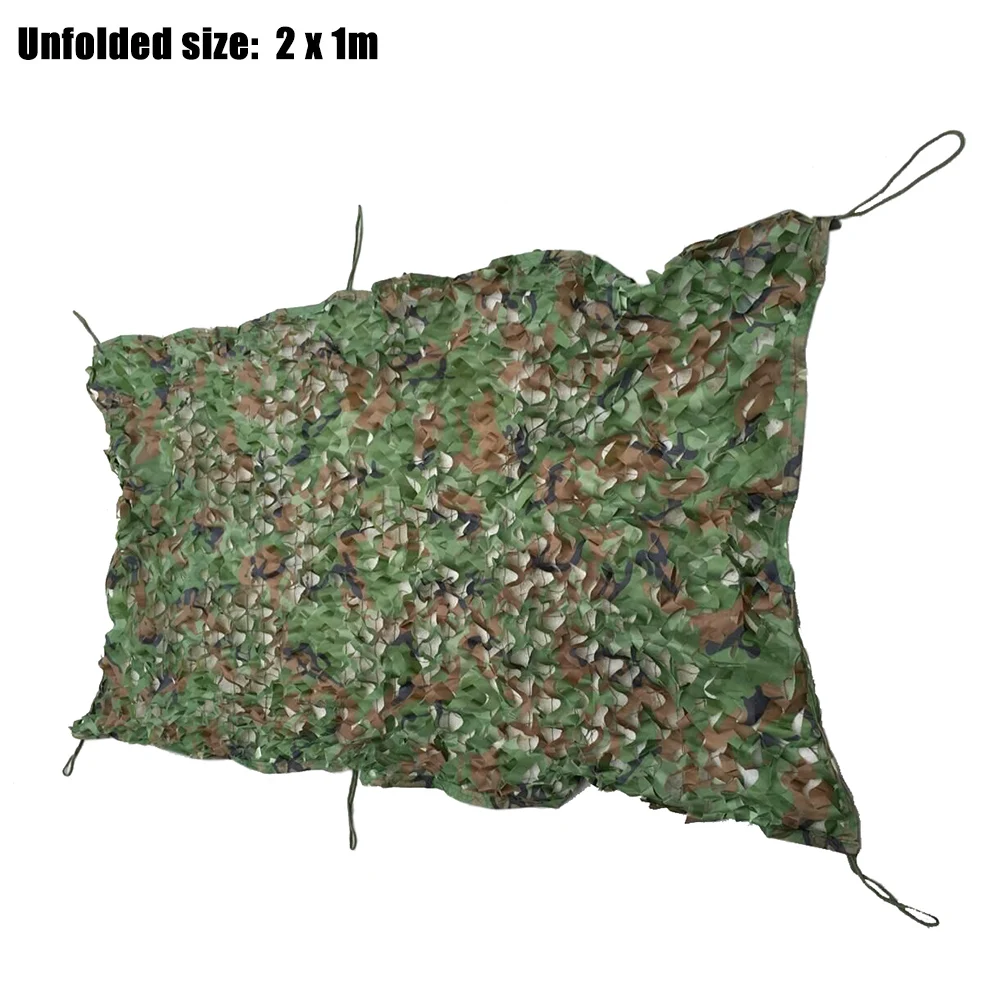 

1m x 2m Military Tactical Army Hunting Tent Car Cover Camouflage Net Netting Camping Woodlands Sun Shelter Hidden Accessories