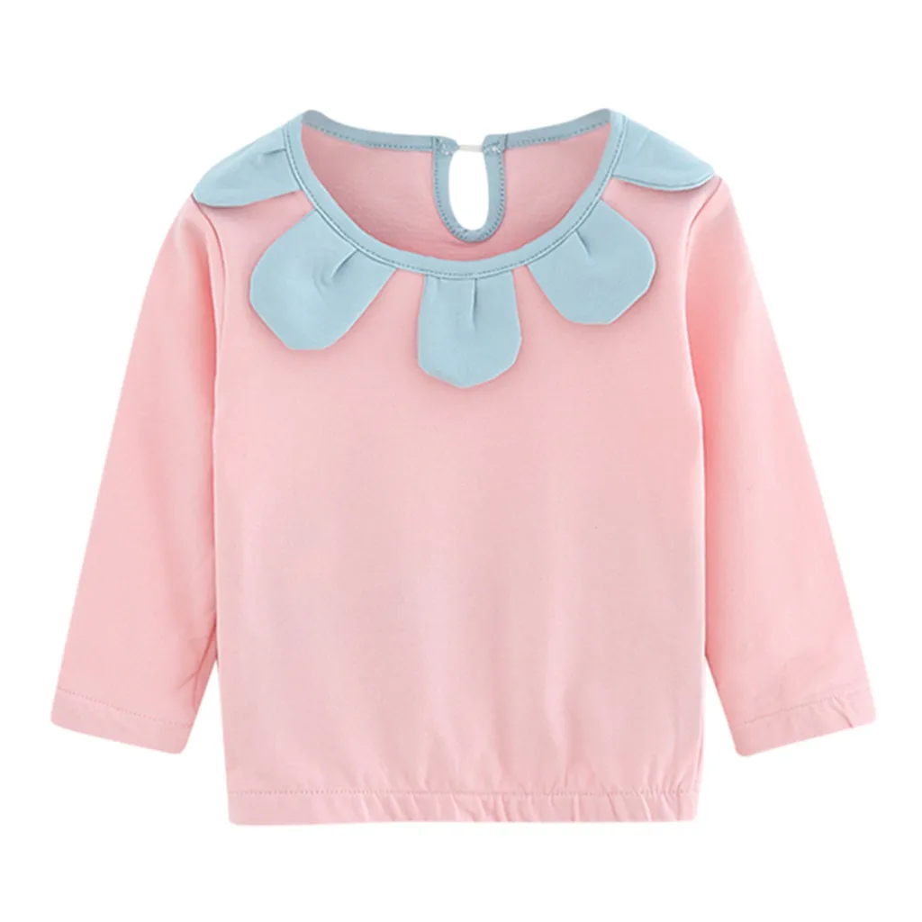 

Toddler Kid Baby Girl Clothes Long Sleeve Flowers Pullover T-shirt Tops baby girl tops shirt 2019 New oddler Blouse a523