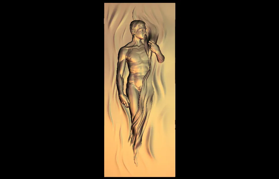 2 шт. модель рельефного напильника naked man STL для ЧПУ маршрутизатора резьбы