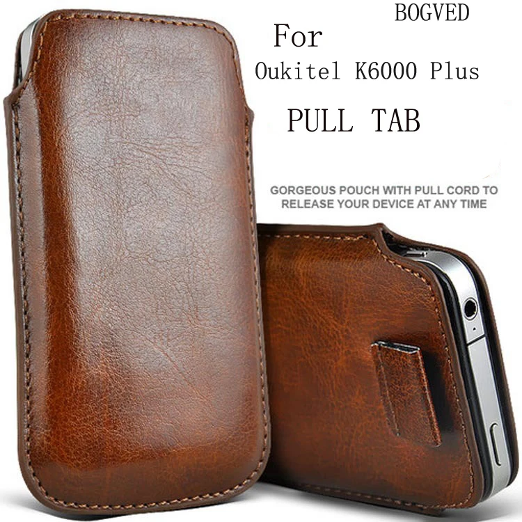 

Casteel PU Leather Case For Oukitel K6000 PLUS U7 PLUS U15 PRO U15PRO U15S Pull Tab Sleeve Pouch Bag Case Cover Shield