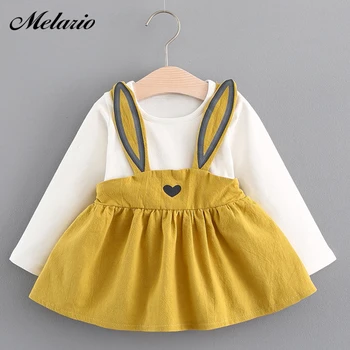 

Melario Baby Dresses 2020 New Spring Autumn Baby Girls Clothes Floral Printing Girls Party Dress Princess Dress Newborn Dress