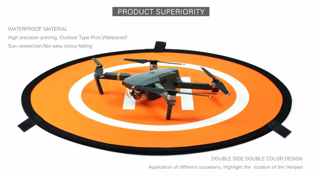 Универсальный Водонепроницаемый 75 см/30 ''Портативный складной посадочной площадки для dji Мавик Pro/SPARK/Phantom 3 4/Xiaomi Drone/GoPro KARMA