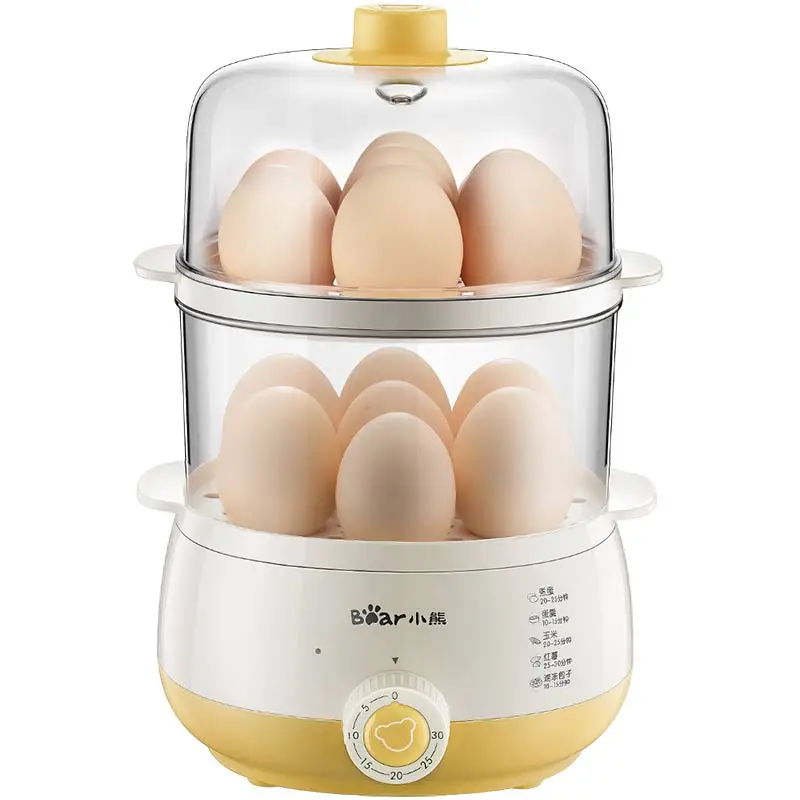 Multi-function Egg cooker Double-пароварка Завтрак машина плита Бытовая маленькая синхронизация высокомощный автоматический power-off