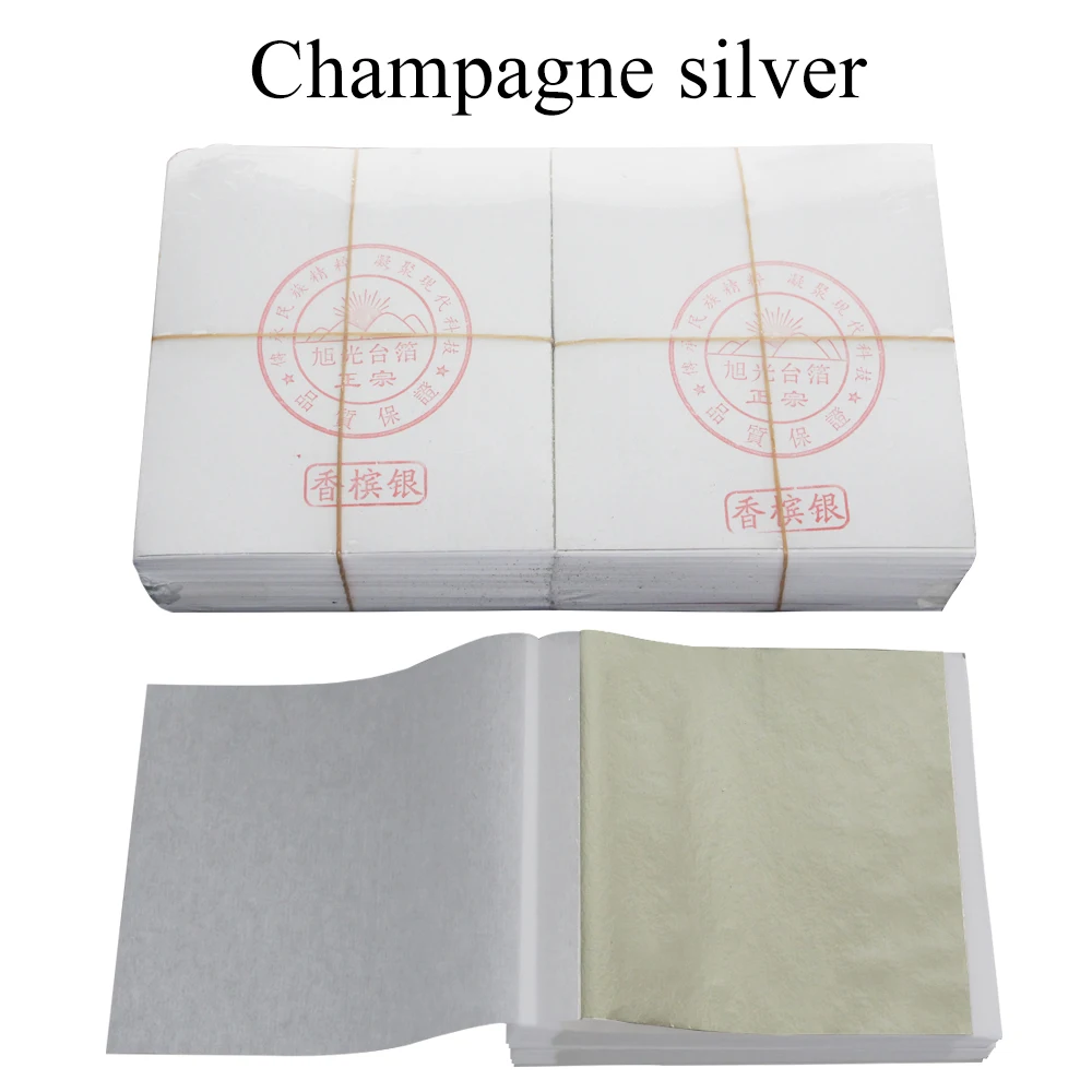 • Foglia/Lamine Argento Champagne Per Parete Piastrelle Frigorifero, Pannello Interruttori Adesivi Mobili