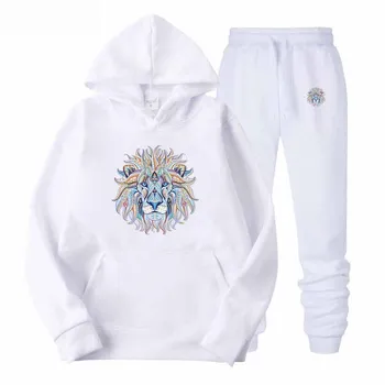 

European and American fashion lion head hoodie new autumn and winter new men's and women's casual hoodie sportswear