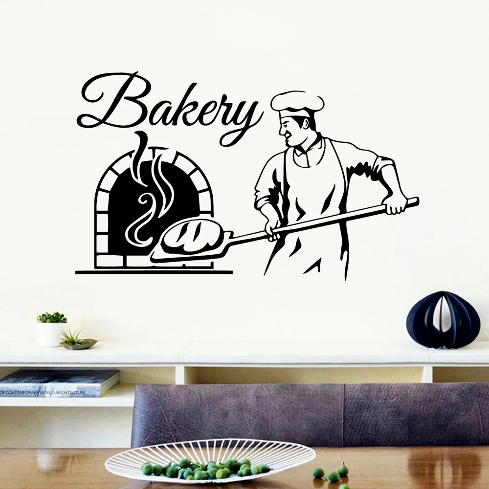

Modern Bakery Wall Art Decal Wall Art Sticker Murals Waterproof Wall Decals Decoration Accessories Murals