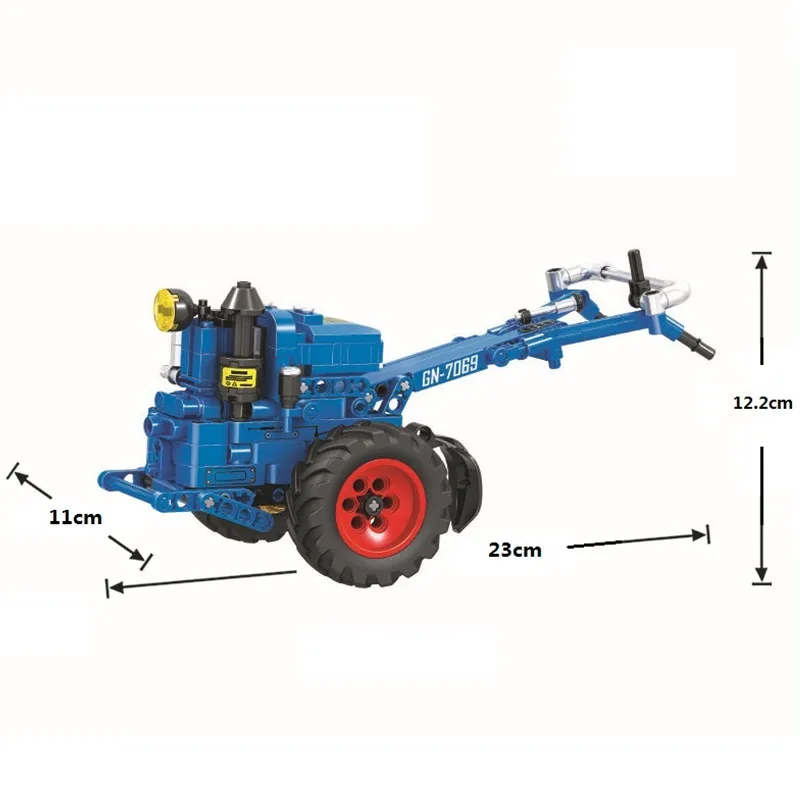 2 шт./партия, техника, Кроппер, трактор, строительные блоки, строительные блоки, городские модельные наборы, кирпичи, классика, игрушка-подарок для детей