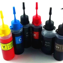 6 шт. pgi-225 краситель пигментные чернила для Canon PIXMA mg8120 mg6120 MG6220 mg8220 принтеры устойчивы к ультрафиолетовому излучению фото серые чернила