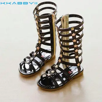 

KKABBYII Top Quality Girls Roman Sandals Girls Shoes Fashion Children Shoes Gladiator Baby Sandals