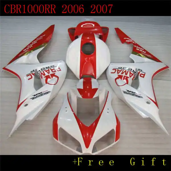 Формы полные Обтекатели для CBR1000RR 2006 2007 CBR 1000 RR 06 07 1000RR комплект корпуса красный