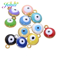 Juya 30 sztuk/partia hurtownie turecki Evil Eye Charms akcesoria dla kobiet mężczyzn Handmade bransoletki naszyjnik kolczyki dokonywanie dostaw