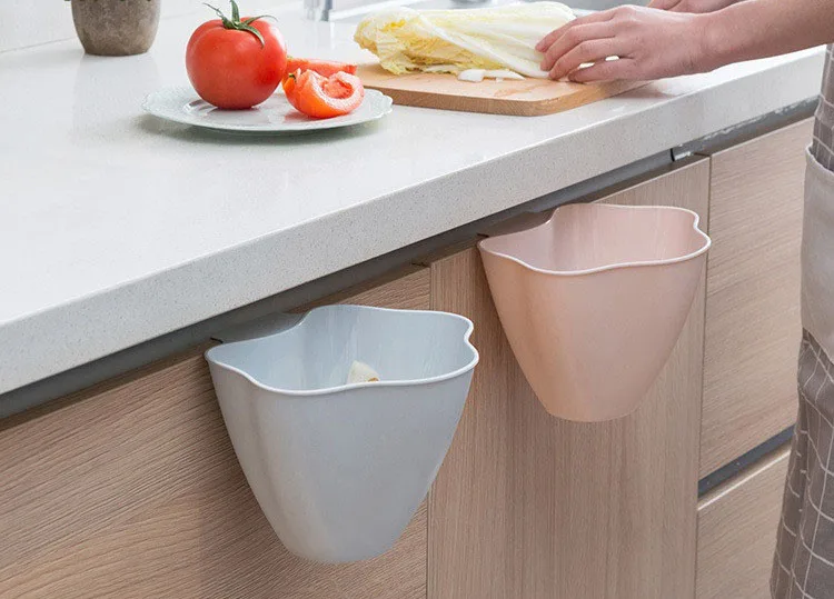 1PC European Style Flower Shaped Hanging Garbage Can Kitchen