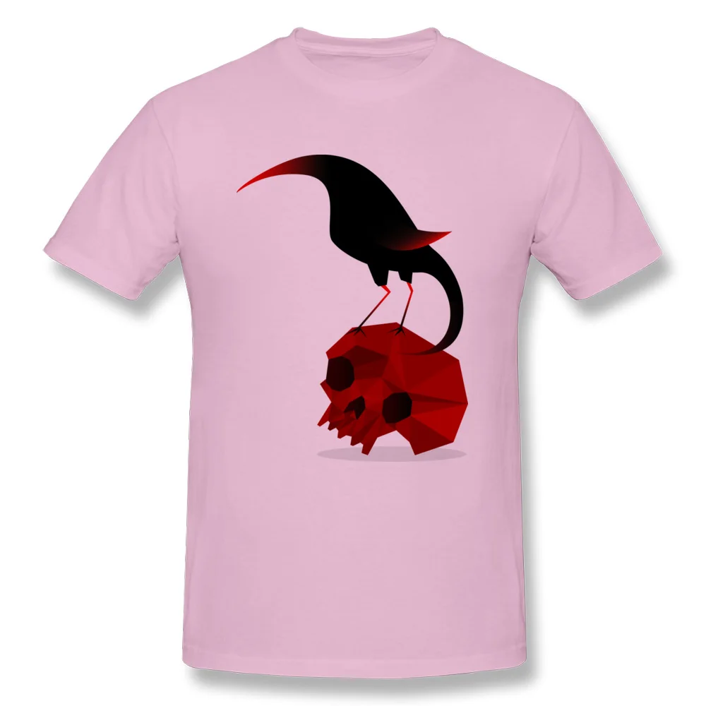 Coupons Bird an Skull Fitness Tight T Shirts O-Neck All Cotton Boy Tops Shirt Short Sleeve Tops & Tees Summer/Autumn Bird an Skull pink