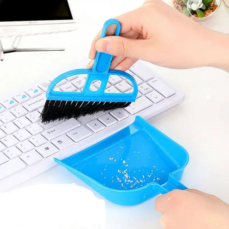 DoreenBeads Multiuse Blue Mini Desktop Sweep Cleaning Brush Computer