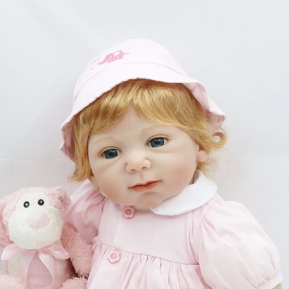 Bebe Reborn 20 Soft Silicone Vinyl Reborn Baby Girl Dolls Toys