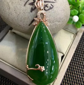

Hetian Biyu Jucai Big Water Drop PendantJ70#