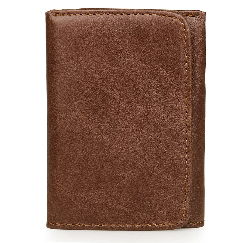 

J.M.D Genuine Leather Short Wallet Card Holder Fashion Wallet Money Holder Purse With RFID Function R-8106C