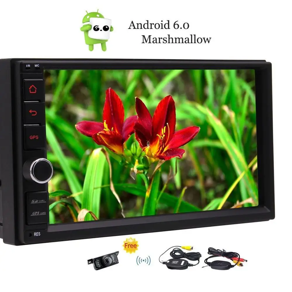 

2 Din Android 6.0 Car Stereo 7" Touch Screen Car GPS Navigation Autoradio Head Unit FM Radio Support USB SD OBD2 DAB Rear Camera