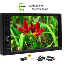 2 Din Android 6.0 Car Stereo 7″ Touch Screen Car GPS Navigation Autoradio Head Unit FM Radio Support USB SD OBD2 DAB Rear Camera