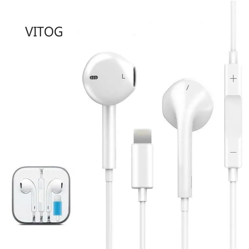 

Original for Apple EarPods Wired In-ear Plug Stereo Earphone for Apple IPhone 8 7 Plus X XR XS Max 10 Smartphone with Mic