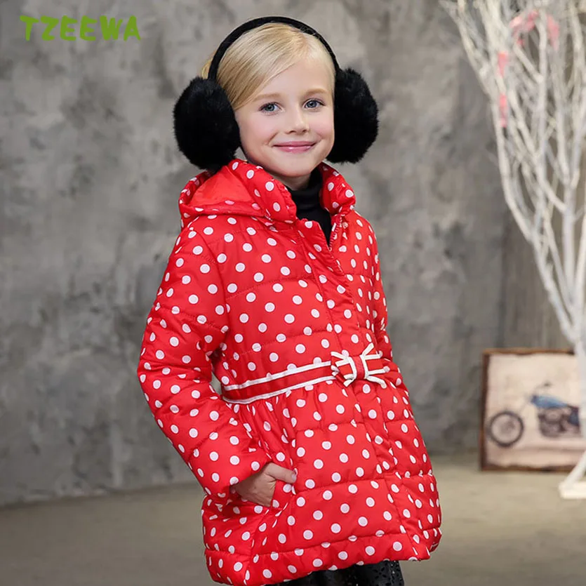 

Children Outerwear Warm Girls Winter Coats 2017 Hooded Girl Jacket Manteau Hiver Enfant Long Style Parkas For Girl