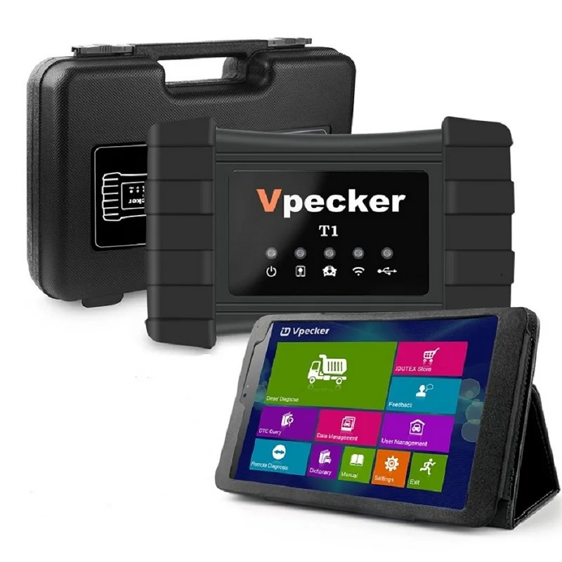 Vpecker T1 Heavy Duty Truck Diagnostic Scanner Wif Airbag ABS DPF EGR