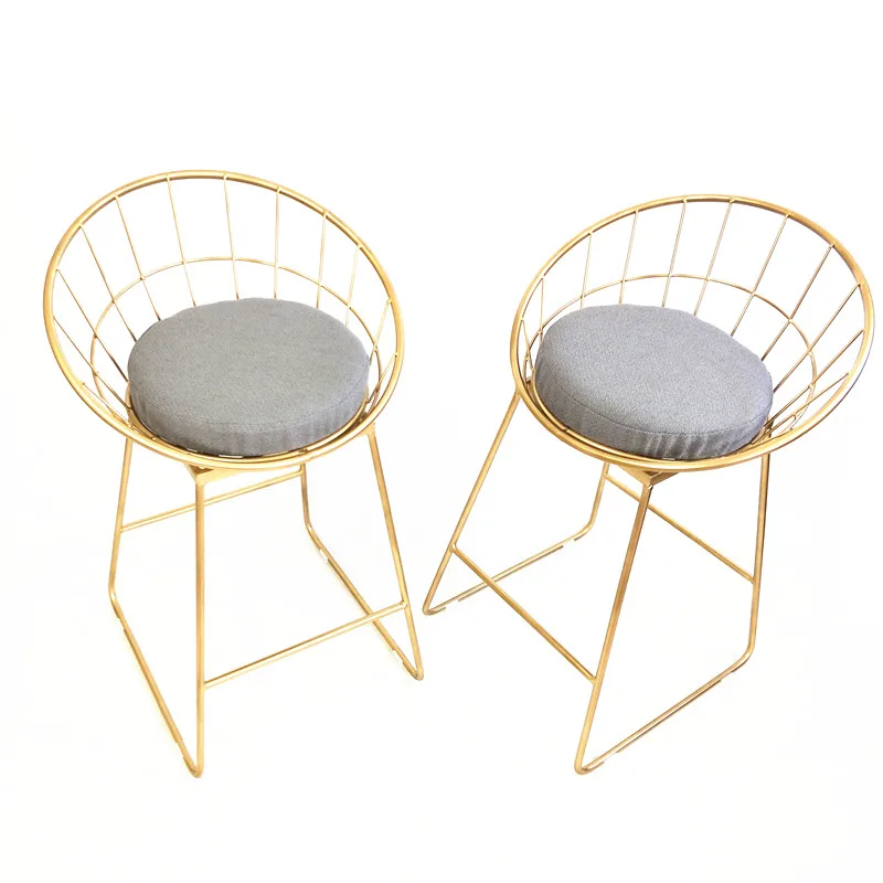 Louis Модные Простые Барные стулья Iron барный стул золотой стул современные металлические Провода Бар Nordic стул