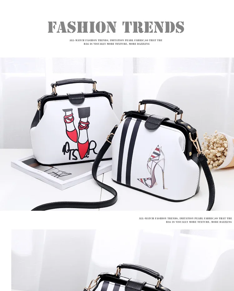 2017 Women Personality Fashion Buckle Small square bag Designer Handbag Casual Shoulder Messenger Bag New Sac Femme 1 B1