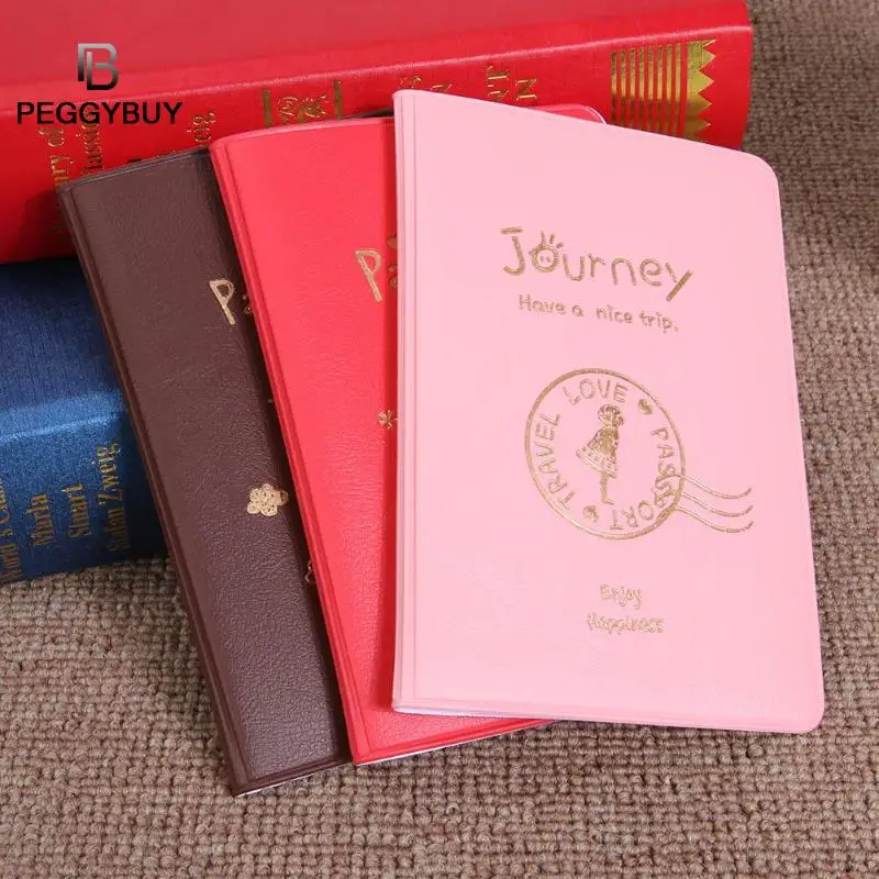

Simple Travel ID Card Holder Skin PU Leather Passport Cover Case Travel Passport Cover PU Multifunction Tickets Card Holder Case
