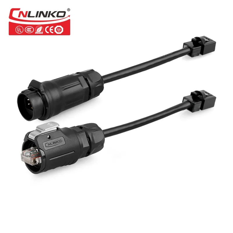 

M16 RJ45 CABLE CONNECTOR IP65 RJ45 waterproof connector 8P8C ethernet connector Led display connector