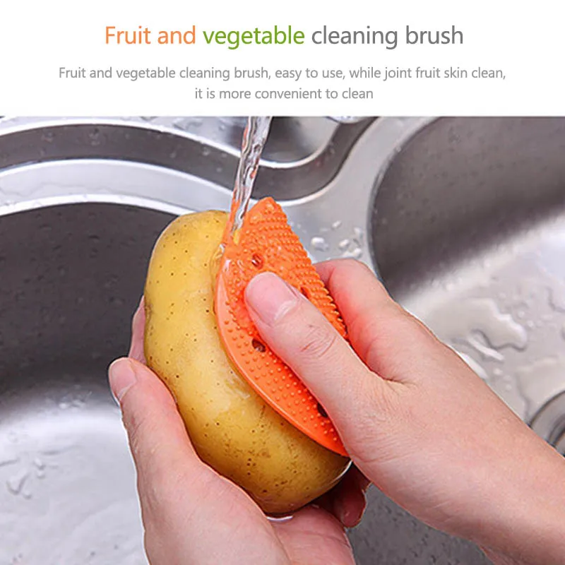 1 шт. многофункциональная щетка для чистки овощей Кухонные гаджеты грязечистка щетки защита рук фруктовые аксессуары