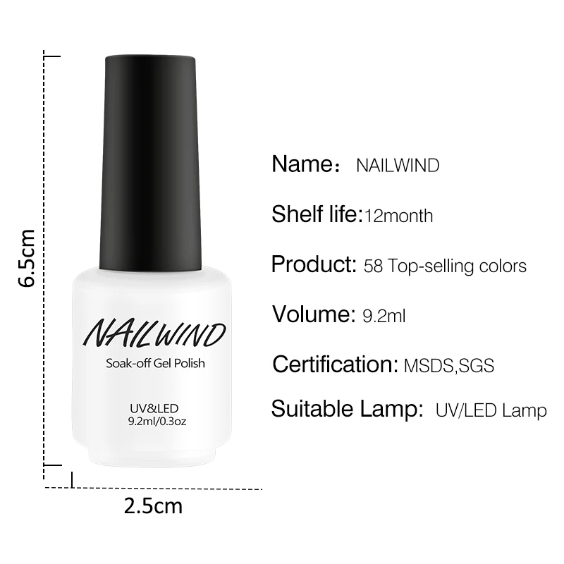 NAILWIND белый флакон богиня цвет серии 01 30 лак для ногтей гель УФ светодио дный