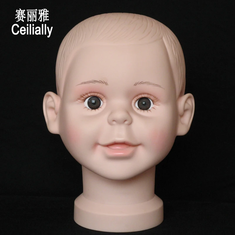 New Arrival Realistic Child Plastic Head Mannequin Head Model On