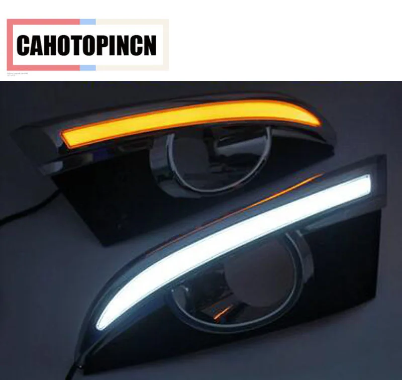 

For Chevrolet Captiva 2011 2012 2013 turn Signal Relay Car-styling 12V LED DRL Daytime Running Lights with fog lamp hole