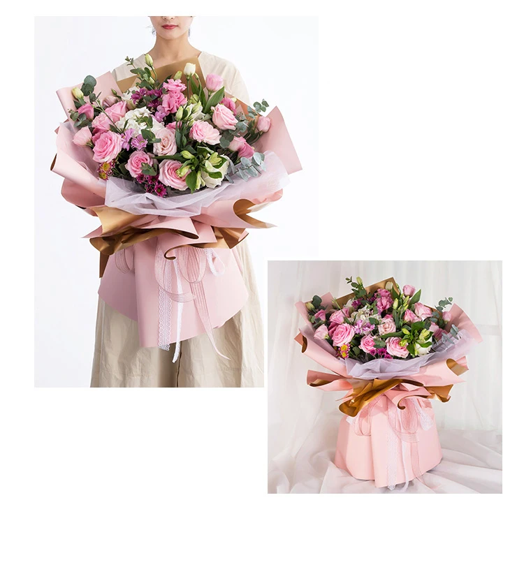 20pcs Flower Wrapping Paper Frosted Florist Art Wedding Bouquet Decor 60X60cm 