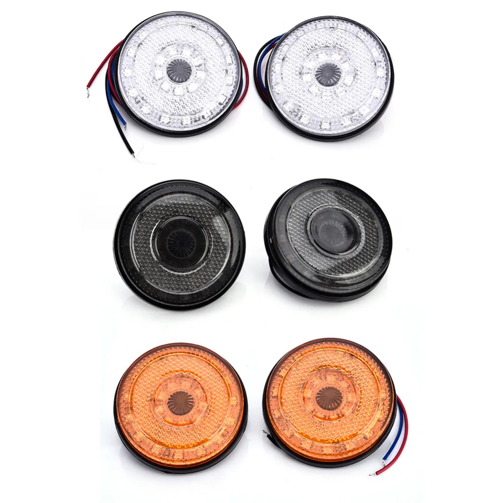 

12V Dual Color LED Trunk Round Light with Side Turn Signal Rear Car Braking Flash Light for Auto Motorcycle